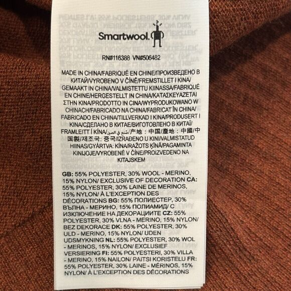 Smartwool Sparwood Crew Sweater Men's Large Picante Heather Outdoor Wool Hiking - Picture 5 of 6